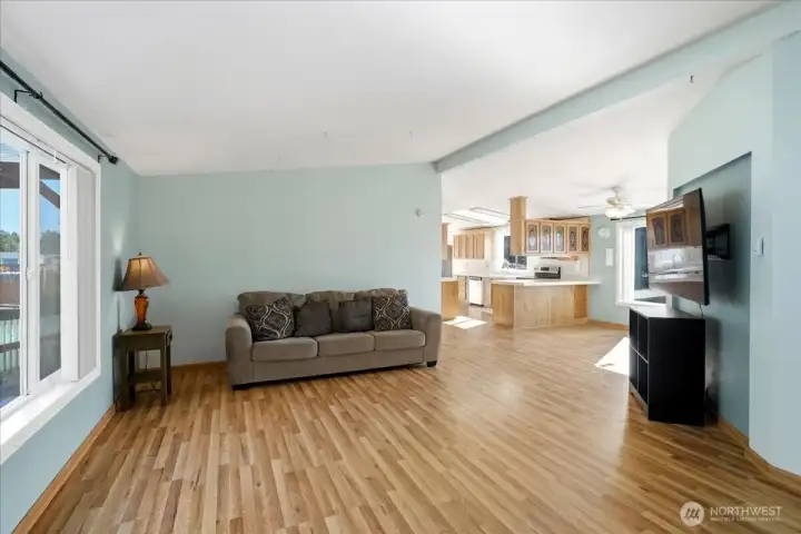 Spacious Livingroom view from front door.