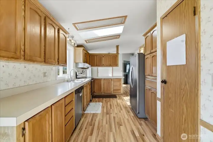Long view of kitchen.