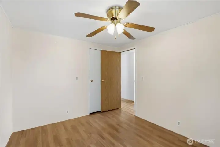 Bedroom 3 with walk-in closet.