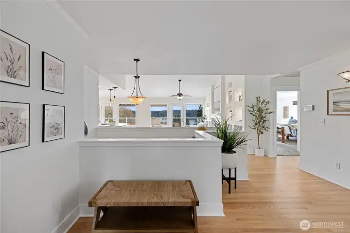 Gleaming hardwoods and clean lines make a welcoming impression!