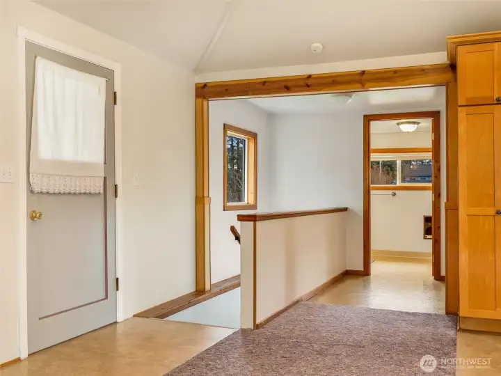Hallway to bathroom
