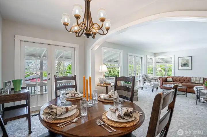 Dining opens to spacious Living Room