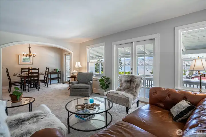 Generous living and dining areas