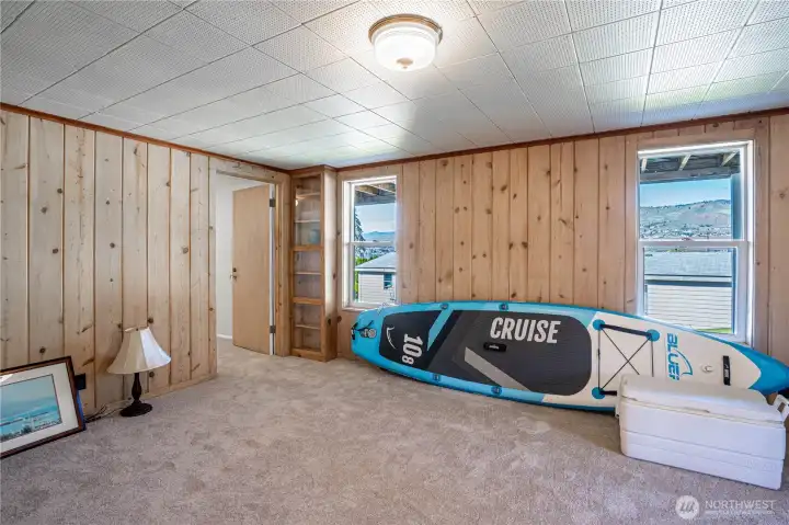 Warm and spacious Living Room on lower level