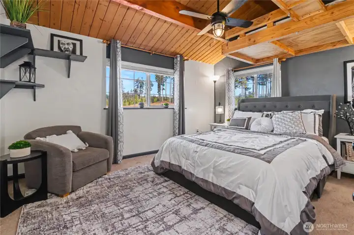 One of 3 bedroom located upstairs.