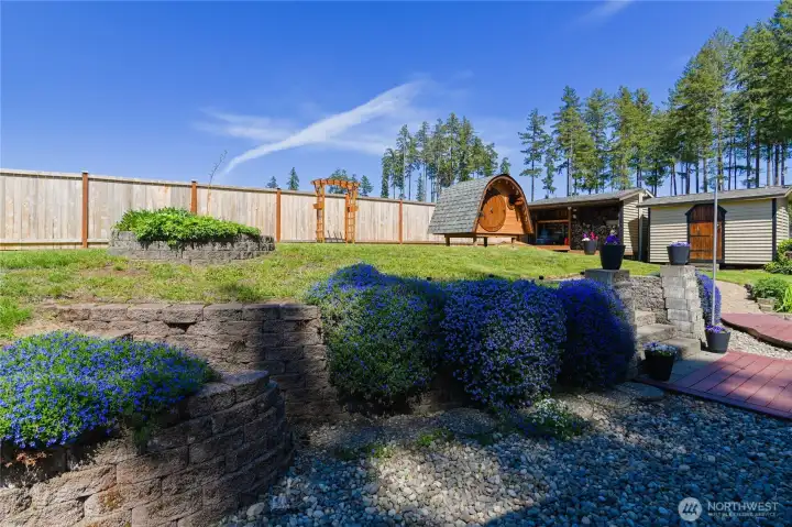 Private with lovely landscaping.
