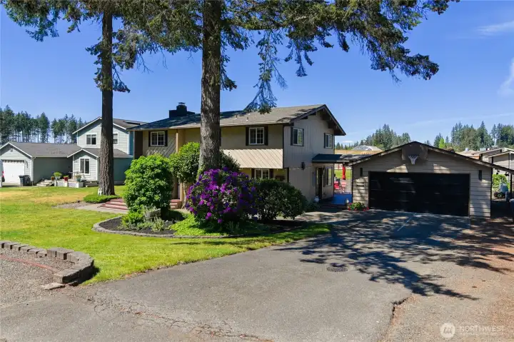 Lots of driveway parking.  Room for a boat or RV.