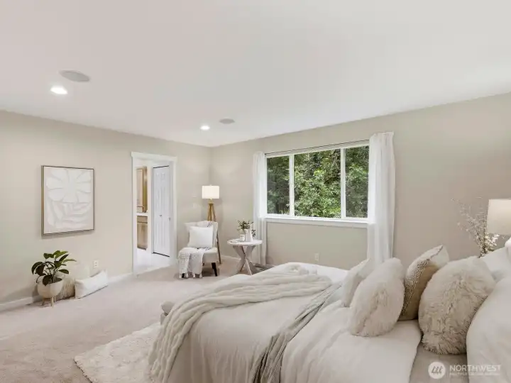 Generous primary suite offering space to relax, recharge, and unwind. Generous primary suite offering space to relax, recharge, and unwind.