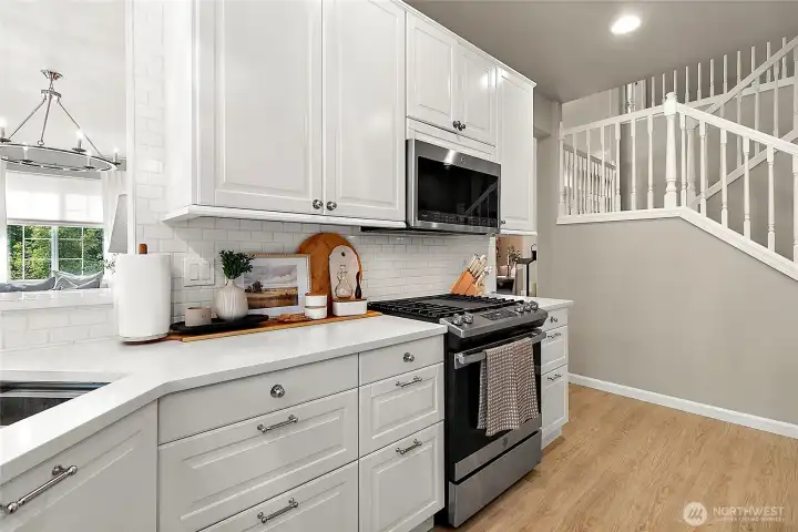 Equipped with a gas range & all new appliances.