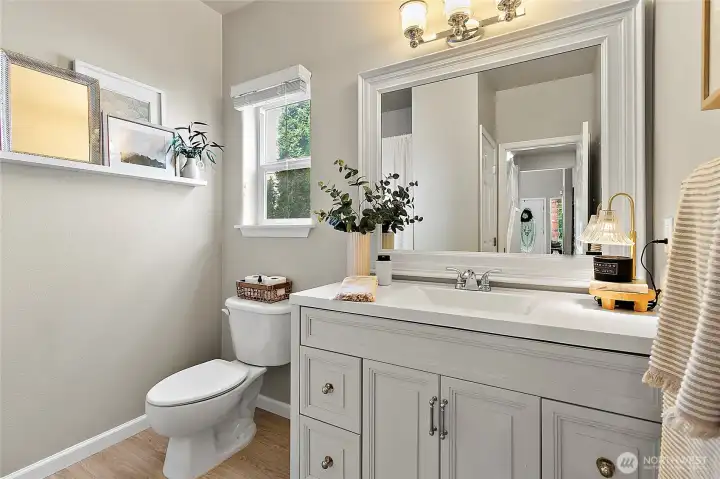 Remodeled 3/4 bath on main floor
