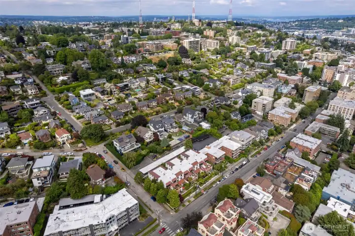 close to everything on lower Queen Anne hill and then Climate Pledge area and parks close to everything on lower Queen Anne hill and then Climate Pledge area and parks