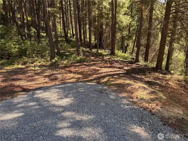 From the western side of the build site this is the sxs trail down to the riverfront area.