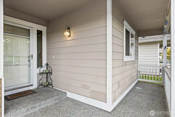 Covered front porch to welcome you.