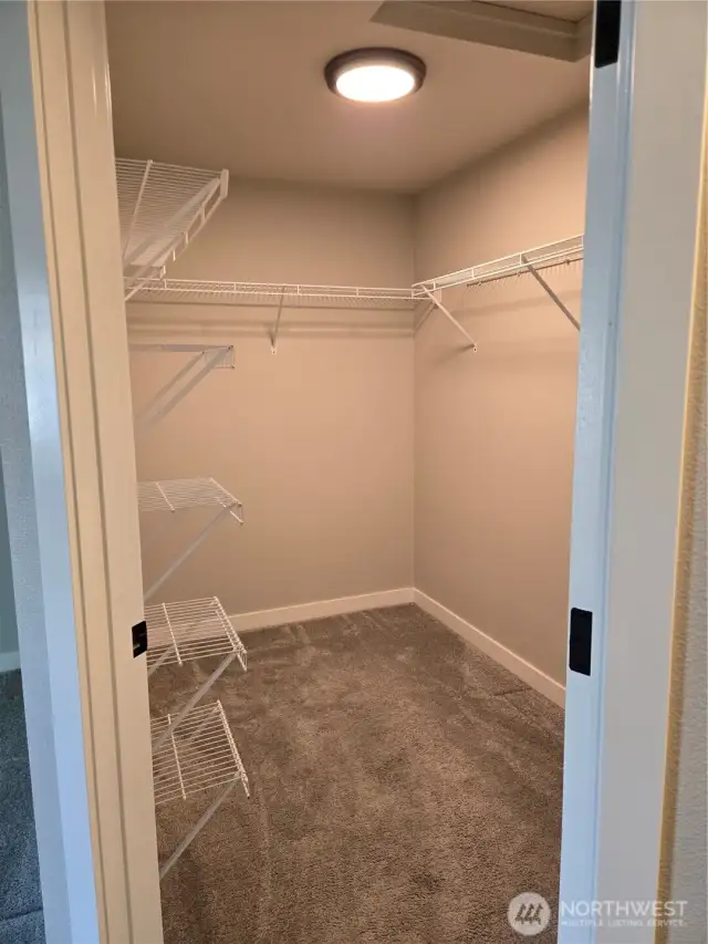 walk-in closet master bedroom