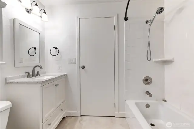 Bathroom with new vanity & countertops