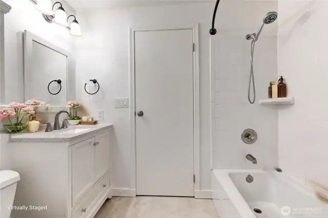 Bathroom with new vanity & countertops