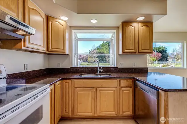 Kitchen design is nicely laid out.
