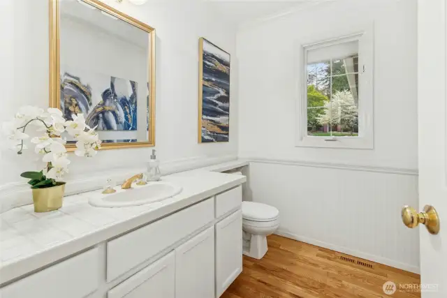 Large main floor powder room.