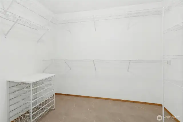 Large walk-in closet.