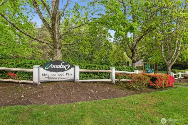 Private internal neighborhood park.
