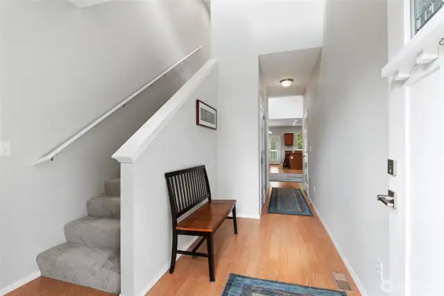 Entry with stairs to upper floor