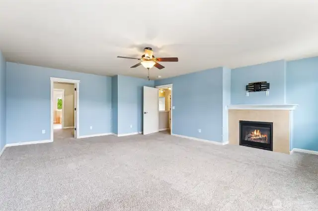 Primary Bedroom w/ Gas Fireplace