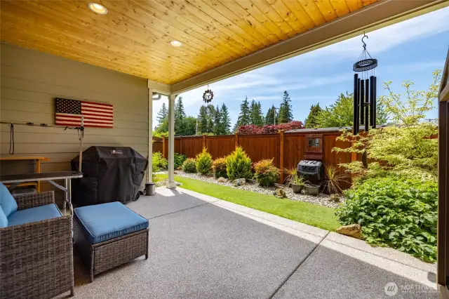 There is gas piping for a gas BBQ or patio heater.