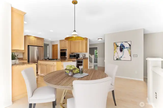 Kitchen with breakfast nook.