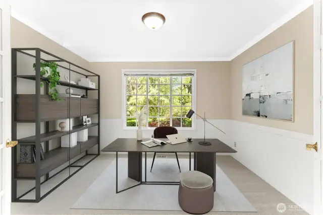 Office (on main level) with french doors.