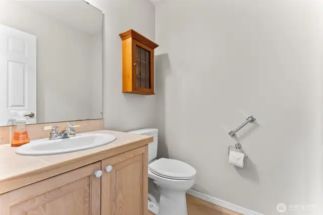 1/2 bathroom on main level.