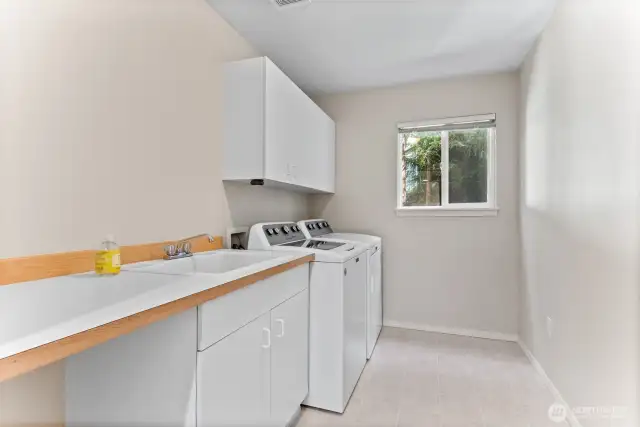 Utility room on main level.