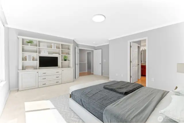 Primary Bedroom with french doors.