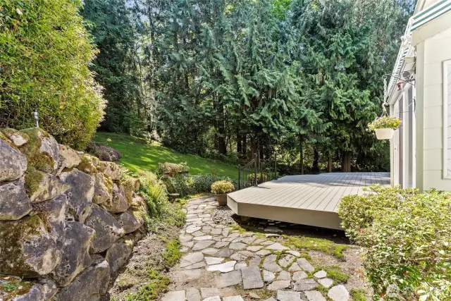 Large deck, perfect for entertaining!.