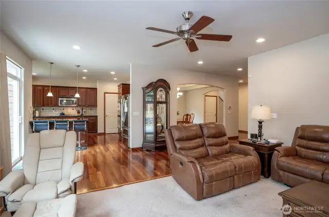 "Enjoy effortless flow from the family room to the kitchen and dining areas—perfect for both everyday living and entertaining.