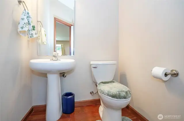Convenient main floor powder room for guests and everyday use.