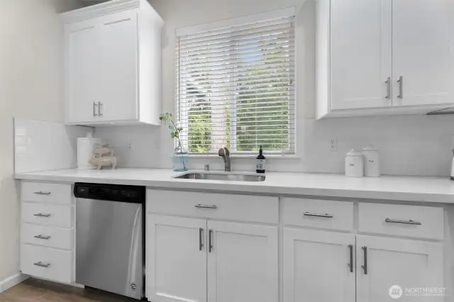 Quartz Countertops and Tile Back Splash