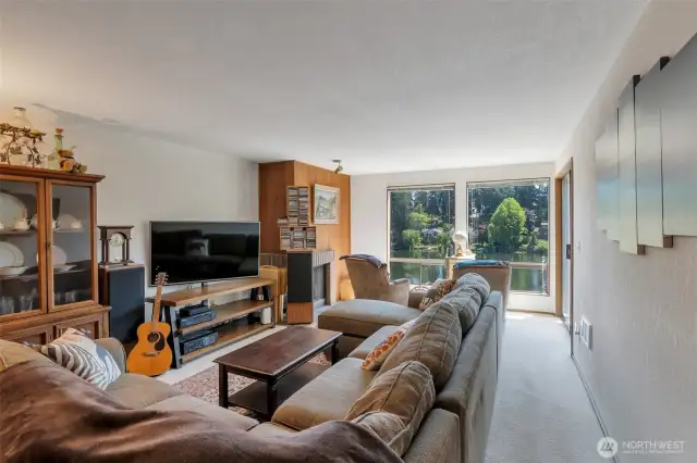 Living room with huge view windows.  Exteriors just cleaned on the the 1rst of July.