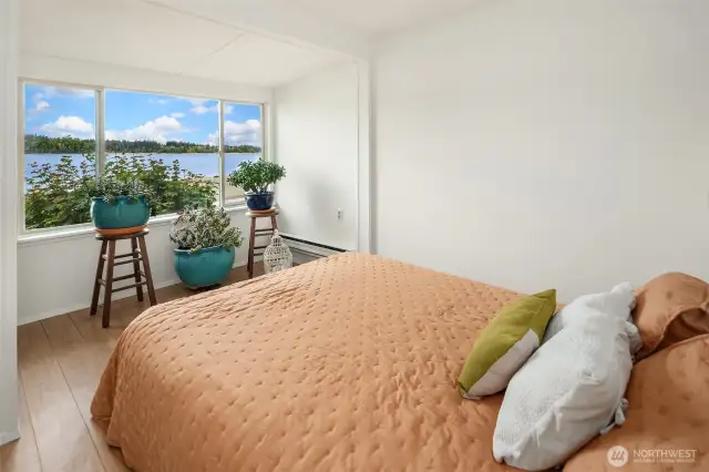 Bedroom #3 features picture windows with a breathtaking view. No need for screens when you are sleeping here.