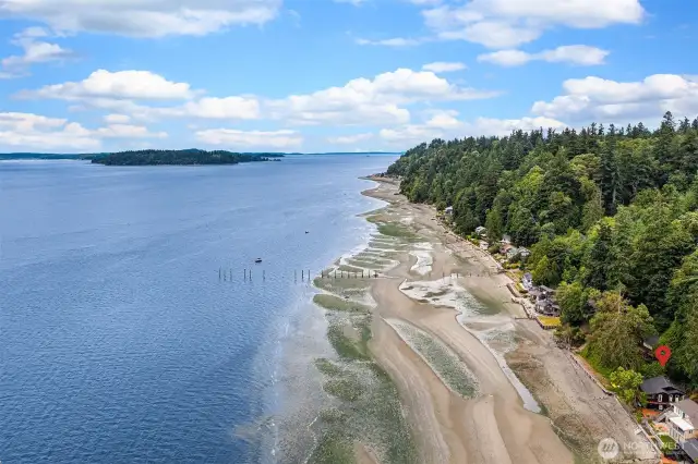 Looking north from Colvos Passage, you can see Blake Island from here.