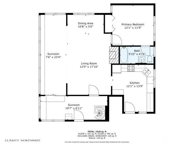 Floor plan for the upper level.
