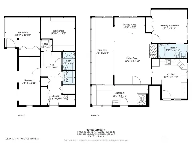 Complete floor plan for both levels.