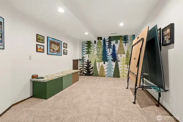 Downstairs bonus/rec room