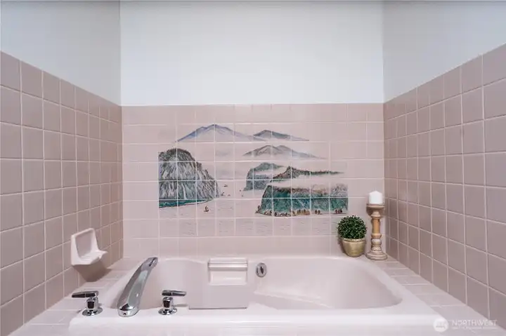Primary bath soaking tub