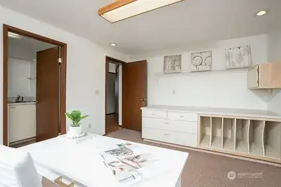 Used as an artist studio, this room has great natural light