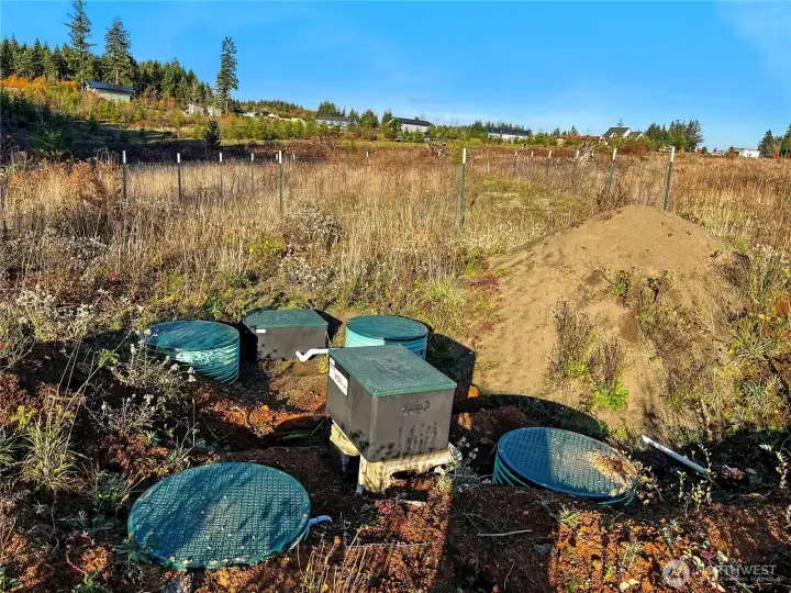 Installed septic system