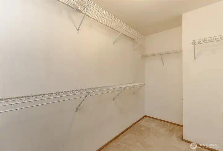 Primary walk in closet