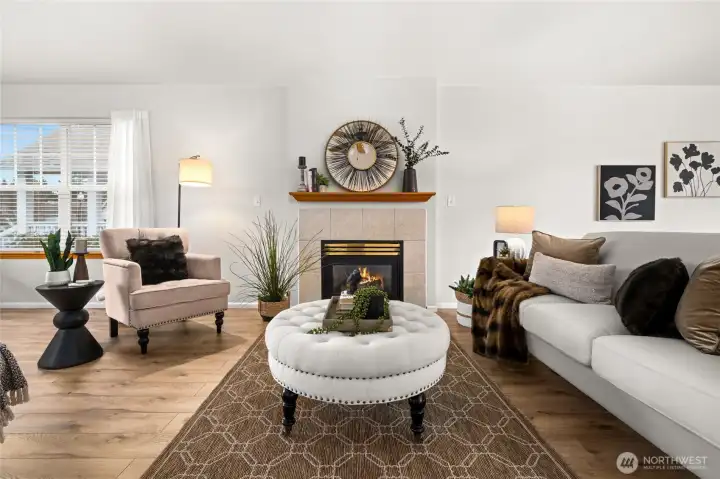 Natural daylight floods this space.