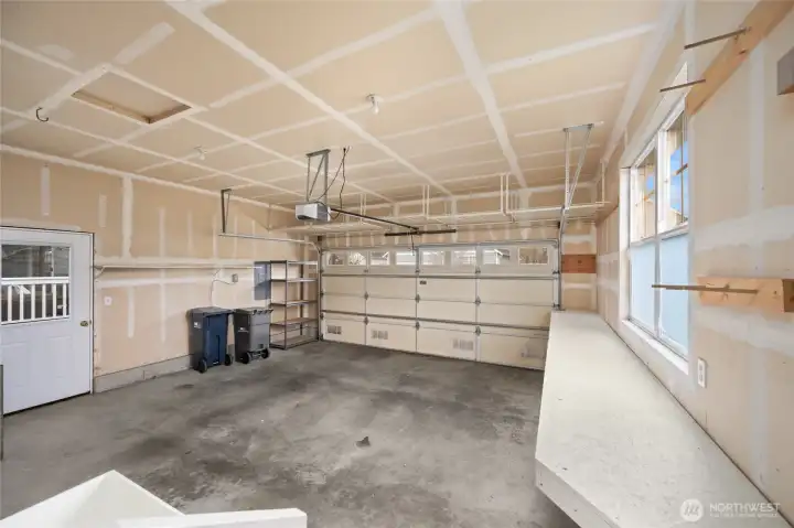 Park your cars safely in your two car garage.