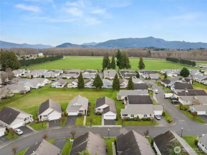 Beautiful mountains just off in the distance.