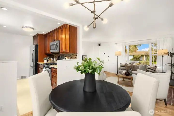 Open-plan dining room